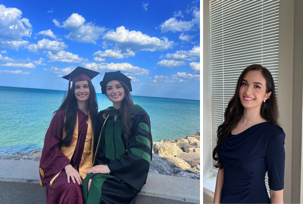 Bora and Arba Cecia celebrate graduation together